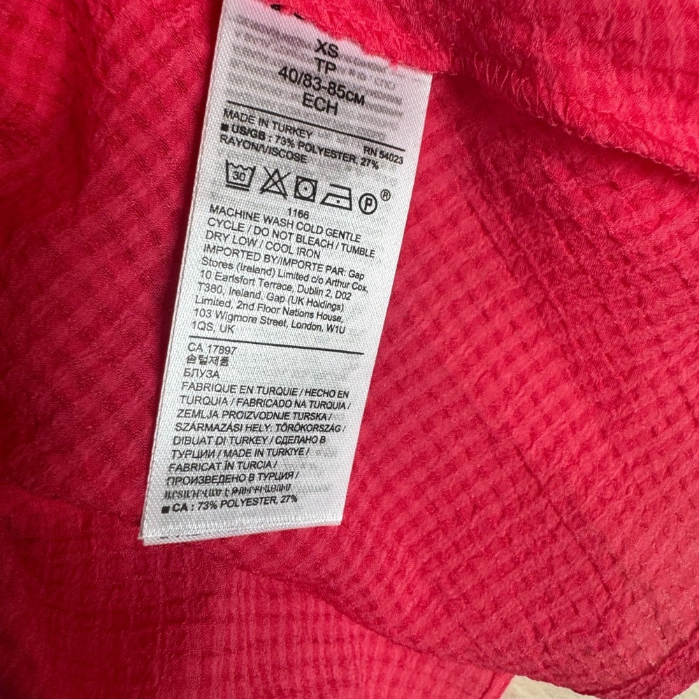 Banana Republic NEW Baby Doll Tiered Swing Top Boho Blouse Textured Lightweight - Picture 13 of 16